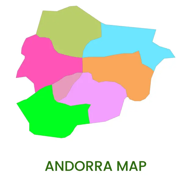 Andorra 'nın yüksek detaylı haritası. Andorra 'nın ana haritası. Avrupa