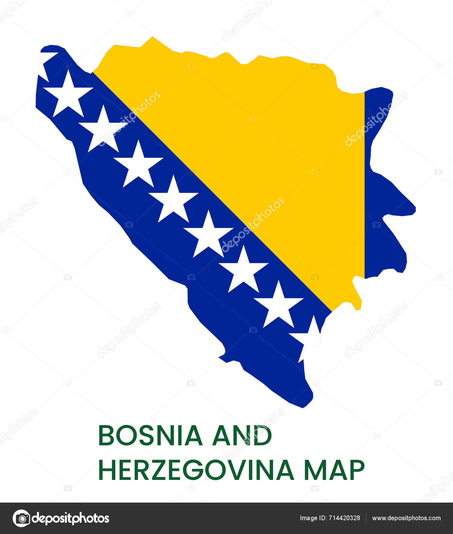 High Detailed Map Bosnia Herzegovina Outline Map Bosnia Herzegovina ...