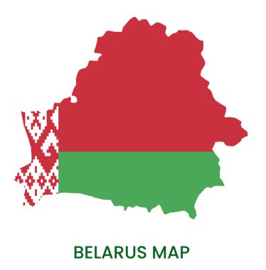 Beyaz Rusya 'nın yüksek detaylı haritası. Belarus 'un ana haritası. Avrupa