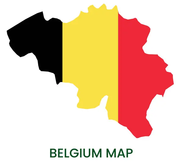 Belçika 'nın yüksek detaylı haritası. Belçika 'nın ana hatları. Avrupa