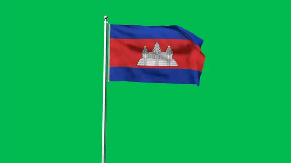 stock image High detailed flag of Cambodia. National Cambodia flag. Asia. 3D illustration.