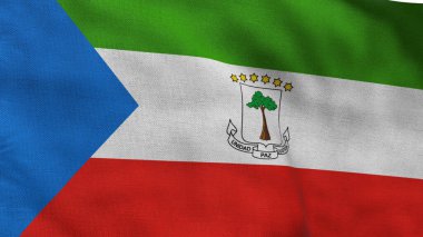 High detailed flag of Equatorial Guinea. National Equatorial Guinea flag. Africa. clipart