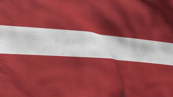 High detailed flag of Latvia. National Latvia flag. Europe. 3D illustration.