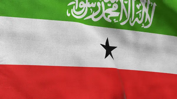 stock image High detailed flag of Somaliland. National Somaliland flag. 3D illustration.