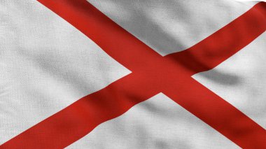 Aziz Patrick 'in yüksek detaylı bayrağı. Ulusal Aziz Patrick bayrağı. 3B illüstrasyon.