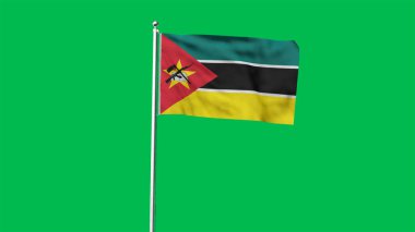 High detailed flag of Mozambique. National Mozambique flag. Africa. 3D illustration. clipart