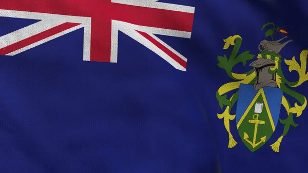 stock image High detailed flag of Pitcairn Islands. National Pitcairn Islands flag. 3D Render.