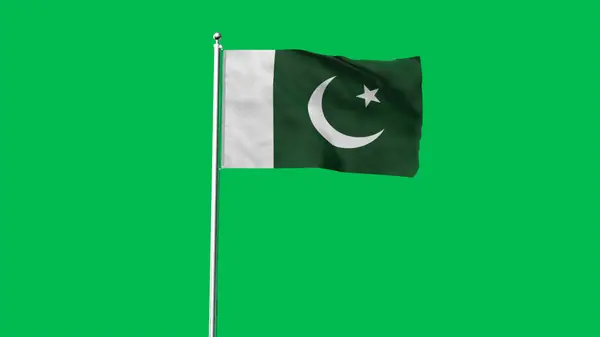 Stock image High detailed flag of Pakistan. National Pakistan flag. Asia. 3D illustration.