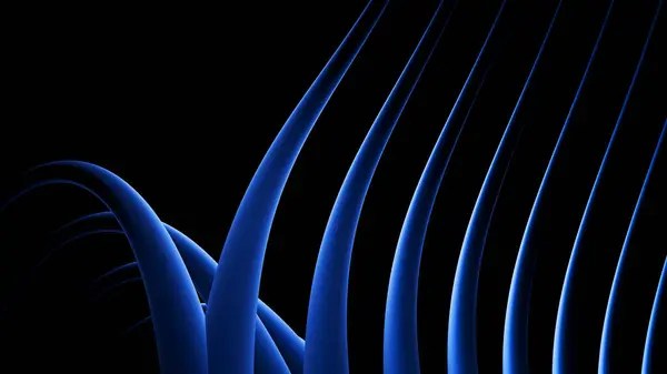 Dikey Mavi Işık Kaydırma Biçiminde Siyah Arkaplandan Yukarı Doğru Eğriliyor