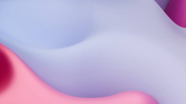Minimalist Modern Arkaplan Tasarımı için Soyut Yumuşak Pembe ve Mavi Sıvı Eğrileri