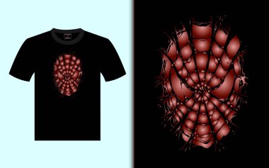 Örümcek Tişörtü Tasarımı Özel Tasarım Vektör EPS