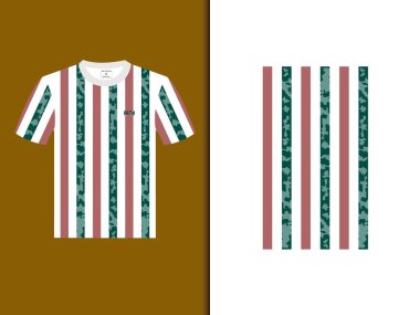 Ordu Çizgili Vektör Tişört Tasarımı