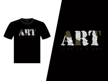 Sanat Siyah Tişört Tasarımı