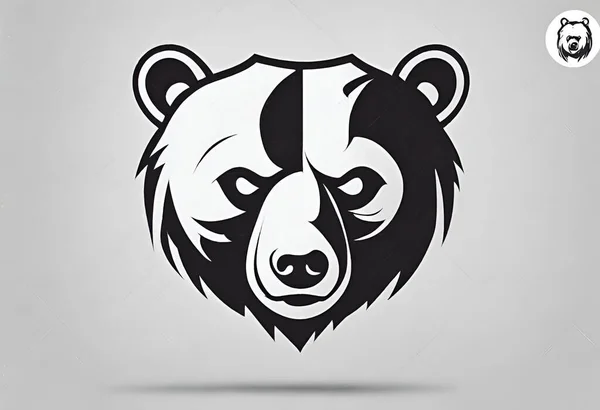 Logo Wektora Głowy Niedźwiedzia Polarnego — Zdjęcie stockowe