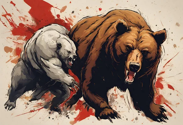 Векторная Иллюстрация Медведя Лесу — стоковое фото