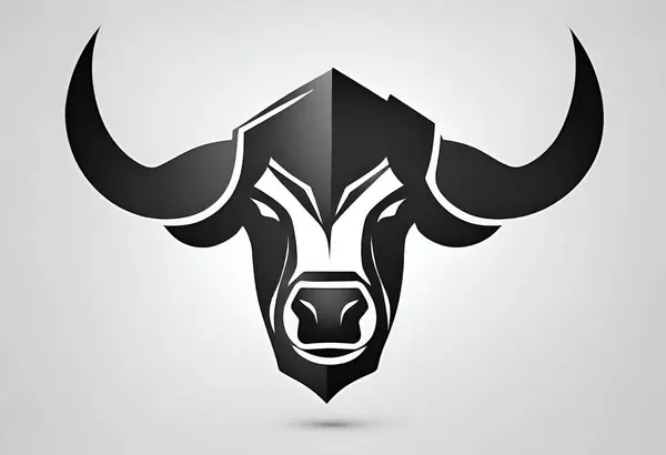 Bull head logo symbol for logo, design and branding v7