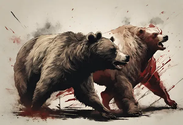 Aquarell Illustration Eines Bären Auf Weißem Hintergrund — Stockfoto