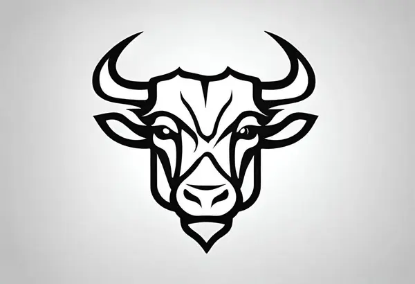 Bull head logo symbol for logo, design and branding v3