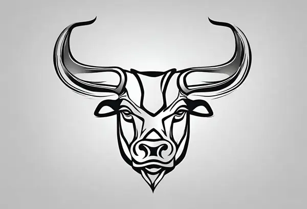 Bull head logo symbol for logo, design and branding