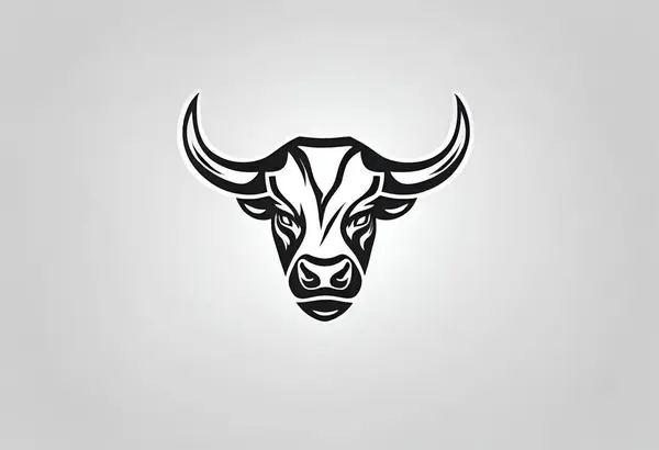bull head logo design vector template