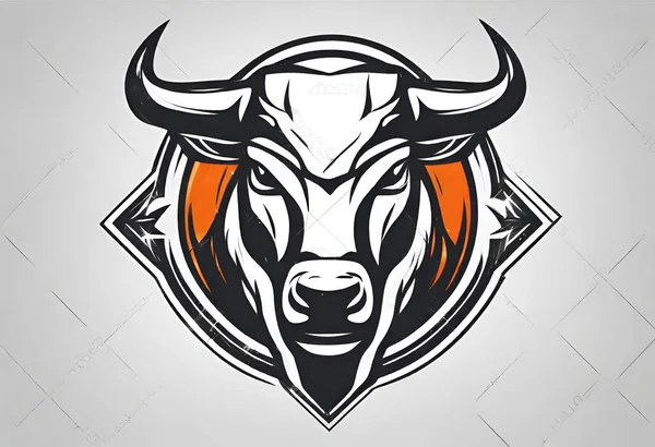 vector illustration of bull head logo design