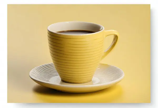 Чашка Кофе Блюдцем Изолированы Белом Фоне — стоковое фото