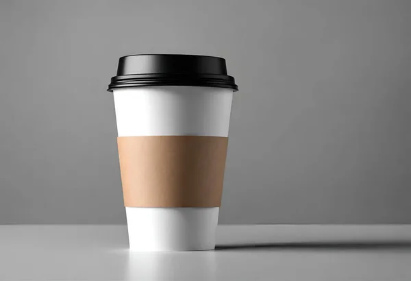 Kaffeetassen Attrappe Mit Leerraum Für Ihren Text — Stockfoto