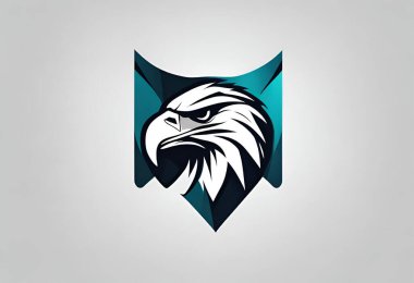 Kartal başlı kartal logosu simgesi, Marka Logosu, v17