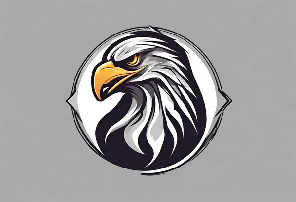 Eagle Head Eagle Logo Symbol, Logo Elegant Element for Brand, v3