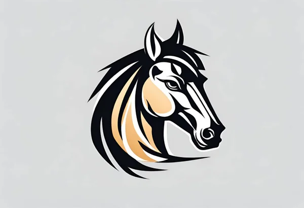 Логотип Лошади Лошади Символ Логова Игровой Логотип Элегантный Элемент Бренда — стоковое фото