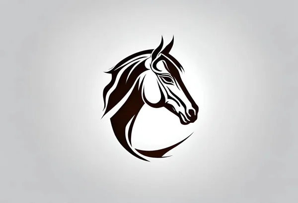 Pferdekopf Pferd Logo Symbol Gaming Logo Elegantes Element Für Marke — Stockfoto