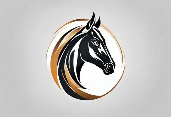 Símbolo Logotipo Cavalo Cabeça Cavalo Logotipo Jogo Elemento Elegante Para — Fotografia de Stock