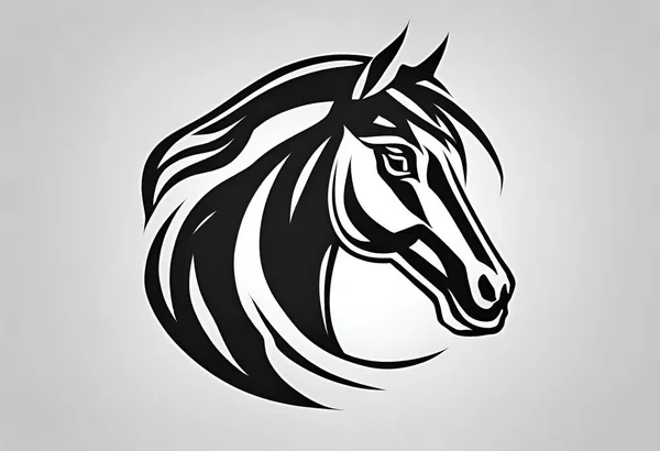 Horse Head Horse Logo Symbool Gaming Logo Elegant Element Voor — Stockfoto