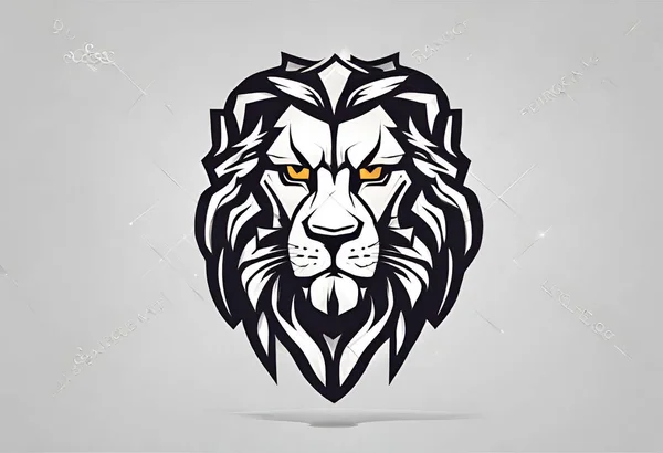 Lion Head Lion Logo Σύμβολο Λογότυπο Τυχερών Παιχνιδιών Κομψό Στοιχείο — Φωτογραφία Αρχείου
