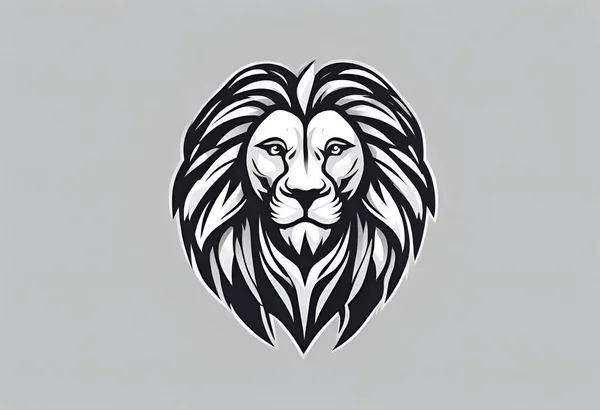 Lion Head Lion Logo Symbol, Gaming Logo Elegant Element for Brand, Background and Logo, v10