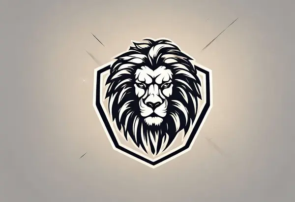 Lion Head Lion Logo Symbol Gaming Logo Elegáns Elem Márka — Stock Fotó
