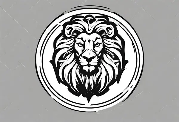 Symbole Logo Lion Tête Lion Élément Élégant Logo Jeu Pour — Photo