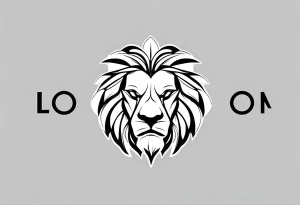 Lion Head Lion Logo Sembolü Oyun Logosu Marka Arkaplan Logo — Stok fotoğraf