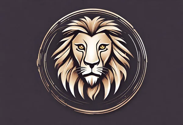 Symbole Logo Lion Tête Lion Élément Élégant Logo Jeu Pour — Photo