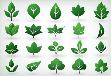 yaprakları kümesi. vektör çizim