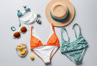 bikini modeli metin olmadan, izole edilmiş beyaz arkaplan v5 ile