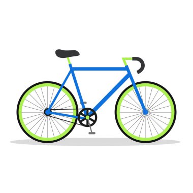 Açık gri arkaplanda yarış döngüsünün yan görünümünün vektör çizimi.