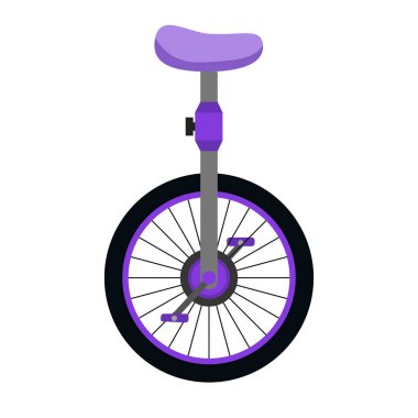 Tek tekerlekli ikonun yan görünümünün düz vektör illüstrasyonuName