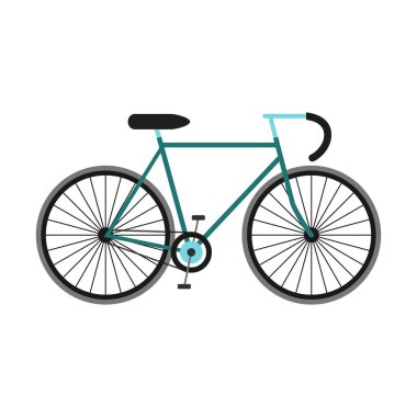 Sporcunun yarış bisikletinin yan görünümünün vektör çizimi