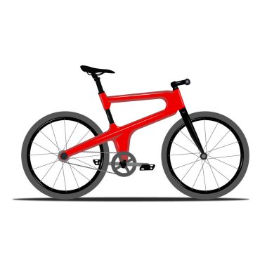 Sporcunun kullandığı yarış bisikletinin yan görünümünün vektör çizimi