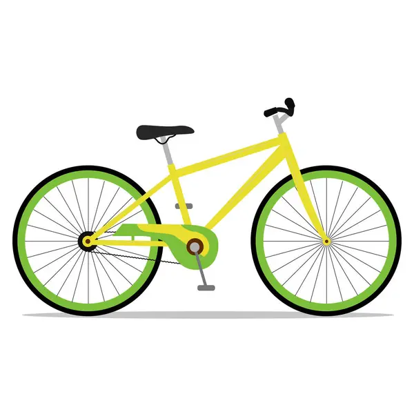 Vector Illustration Side View Classic Bicycle — Stock Vector