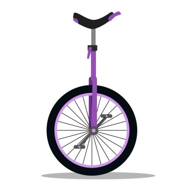 Tek tekerlekli bisikletin vektör illüstrasyonu