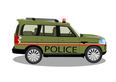 Hint Polisi Araba Vektörü illüstrasyonu