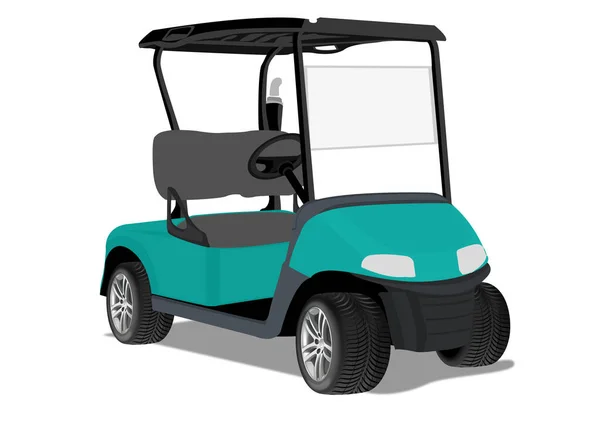 siyah golf arabası vektör çizimi
