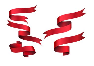 Vektör kurdele koleksiyonu. Kurdele pankartı ayarlandı.